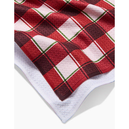 Jingle Plaid Geometry Tea Towels