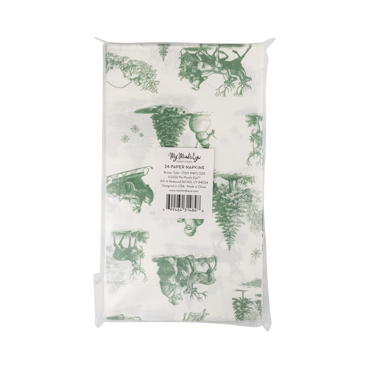 Winter Toile Dinner Napkin