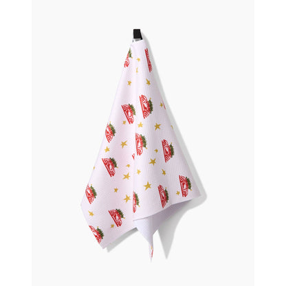 Christmas Bug Geometry Tea Towel