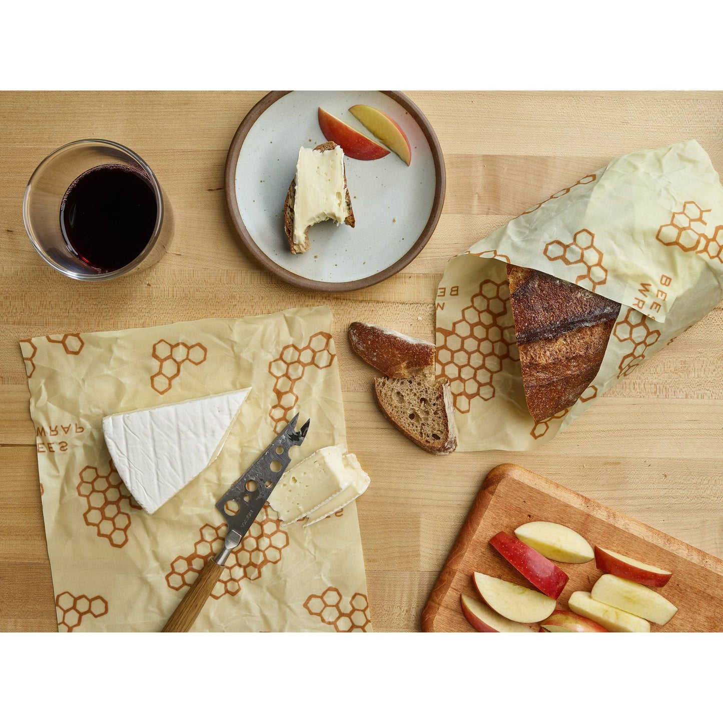 Bee's Wrap Bread Wrap - Honeycomb Pattern