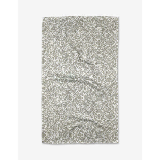 Boho Medallion Geometry Tea Towel