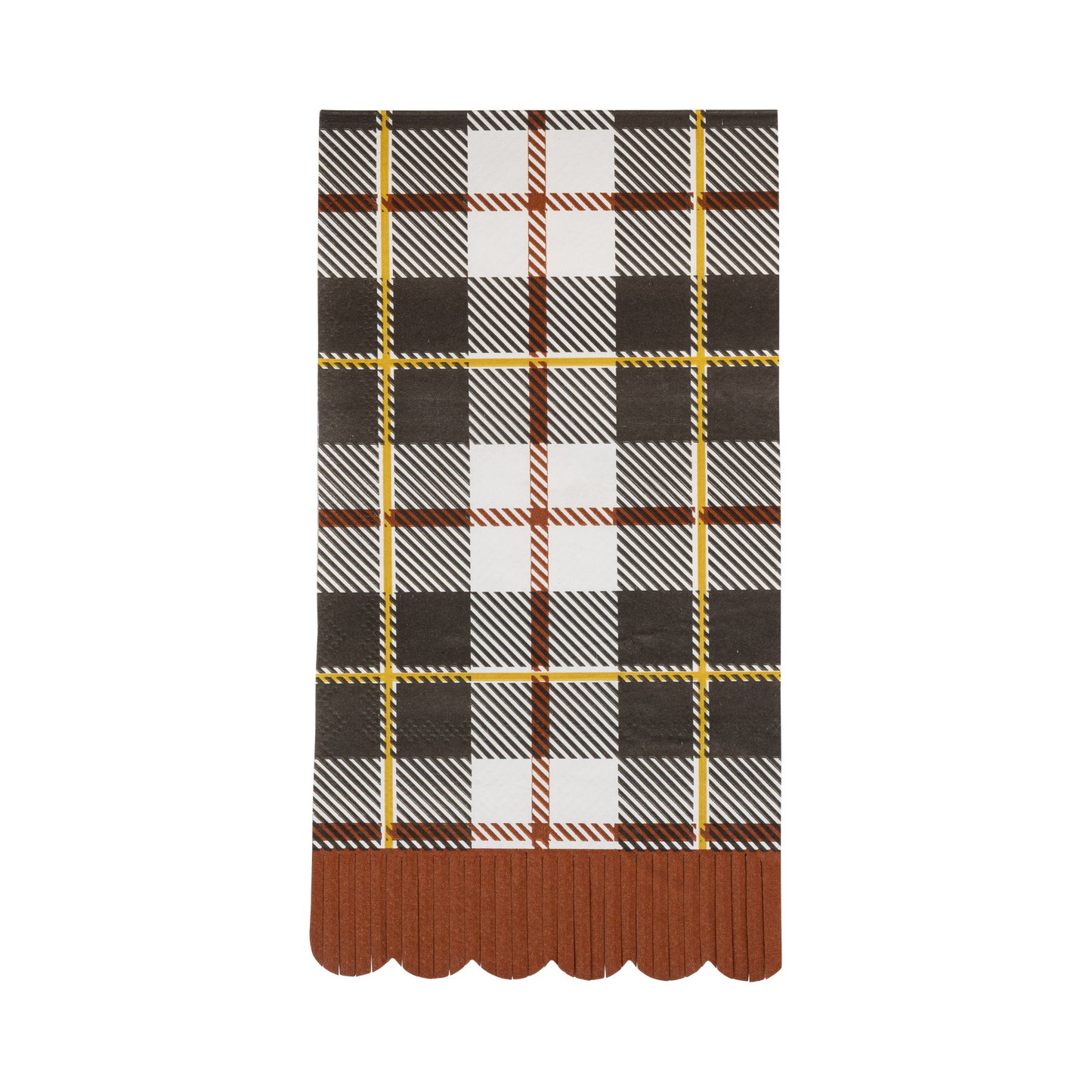 Black Fall Plaid Dinner Napkin