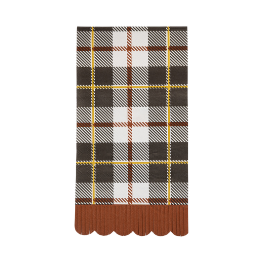 Black Fall Plaid Dinner Napkin