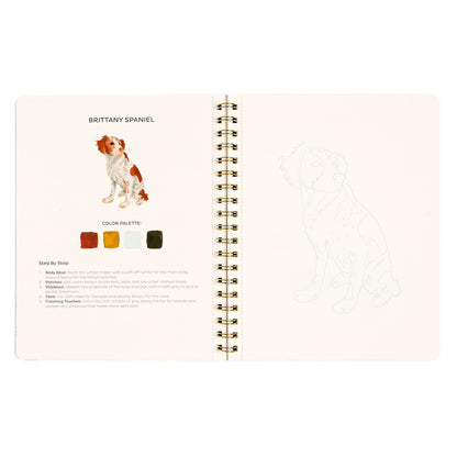 Furry Friends Dogs Learn-To-Paint Gouache Paint Book