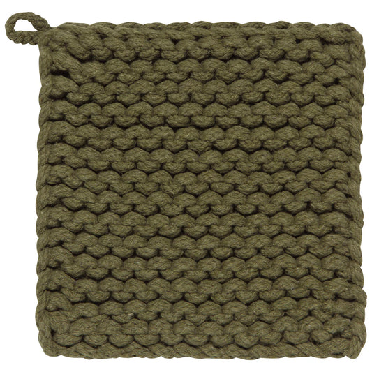 Olive Branch Knit Potholder