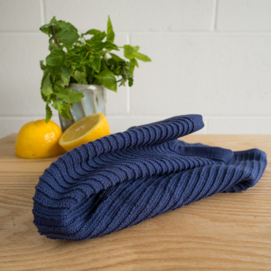 Ripple Indigo Dishcloths Set of 2