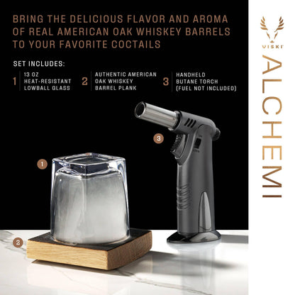 Alchemi™ Oak Barrel Board Smoke Infusion Kit - Set of 3