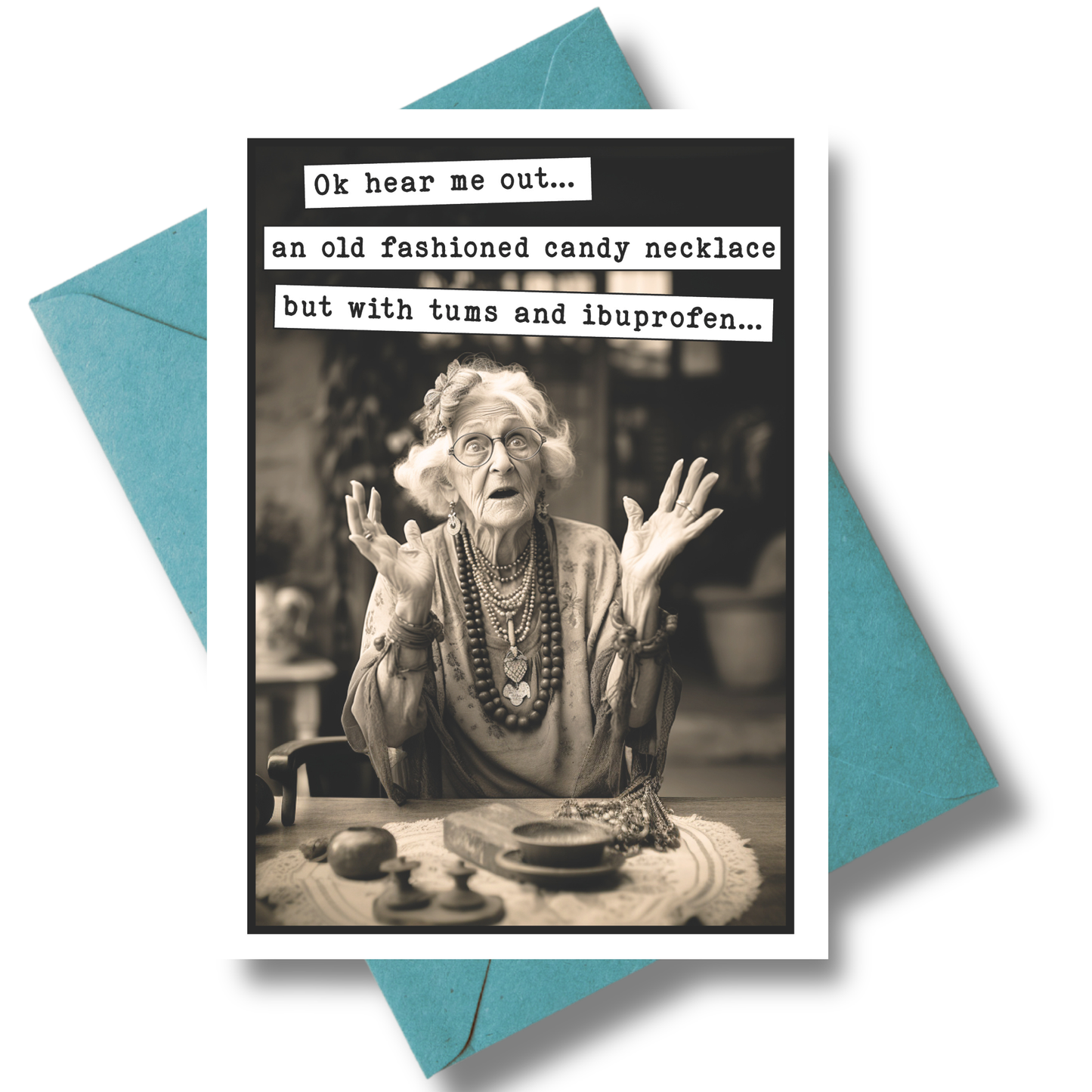 Candy Necklace Get Well Soon Card