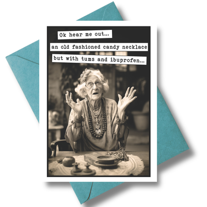 Candy Necklace Get Well Soon Card