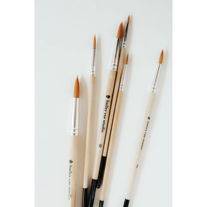 Round Tip Watercolor Brush Set -- 6 piece