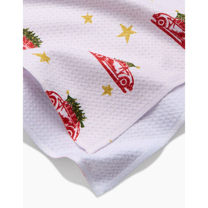 Christmas Bug Geometry Tea Towel