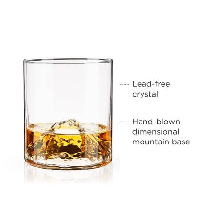 Pacific Northwest Mountain Themed Crystal Tumblers -Set of 2