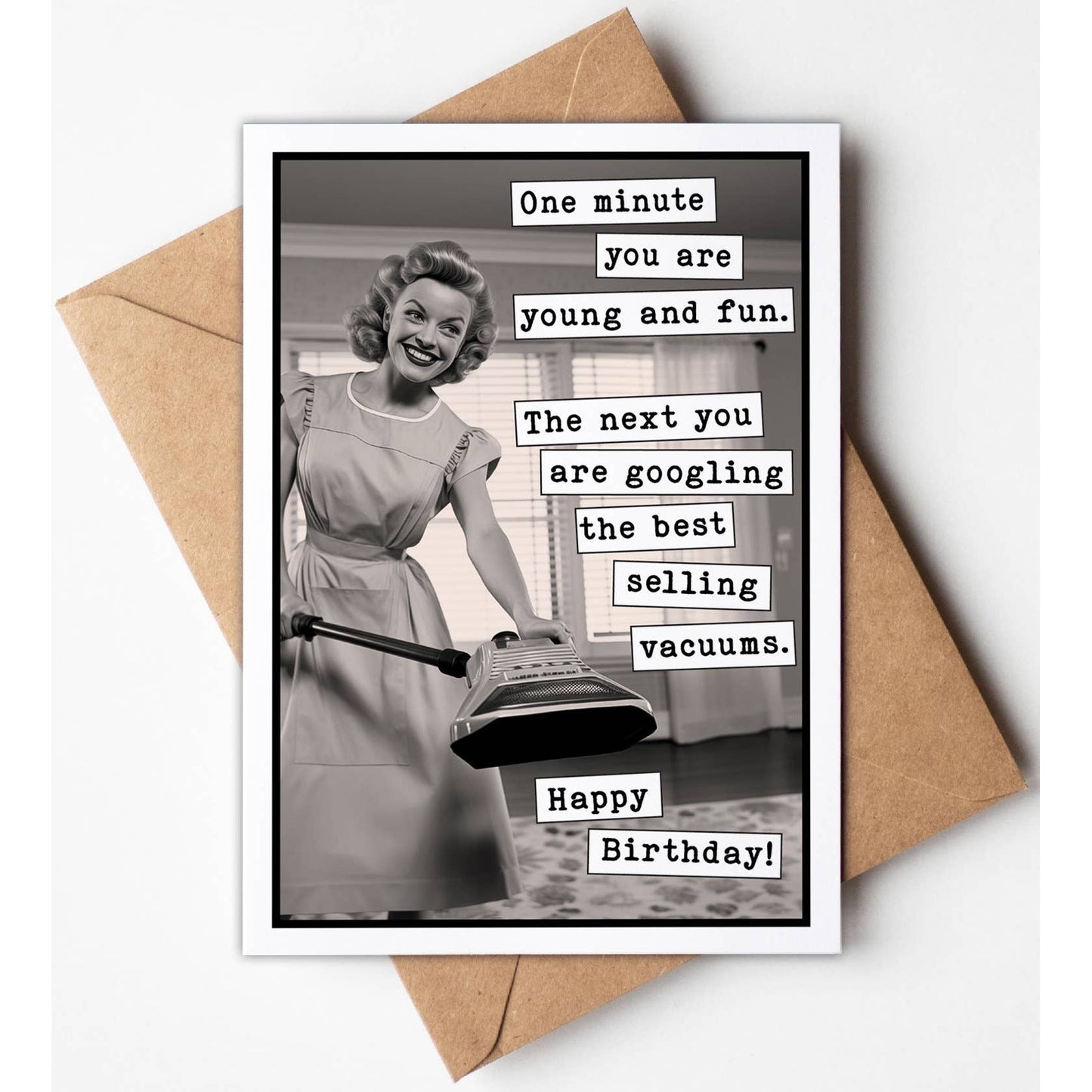 Googling Vacuums Funny Birthday Greeting Cards