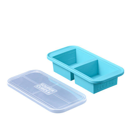 Souper Cubes 2-Cup Silicone Freezing Tray: Aqua