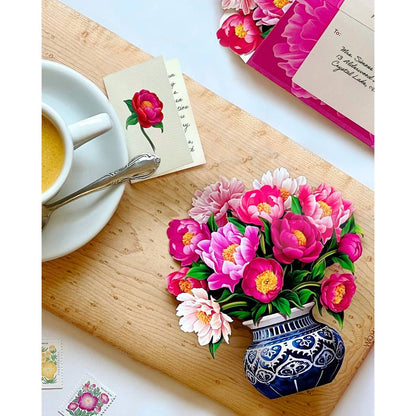 Mini Peony Paradise Pop Up Greeting Card
