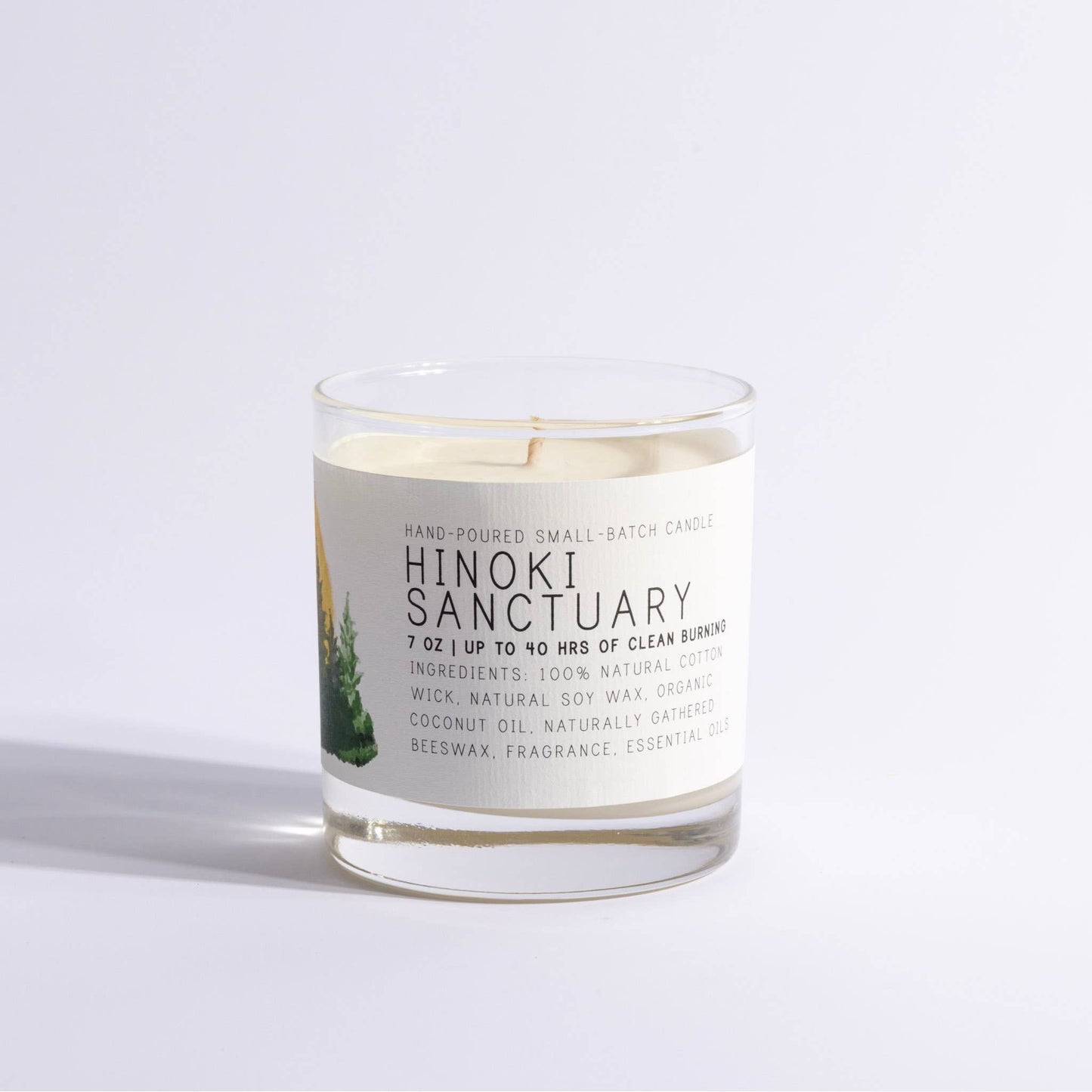 Hinoki Sanctuary - Medium Glass - Just Bee Candle