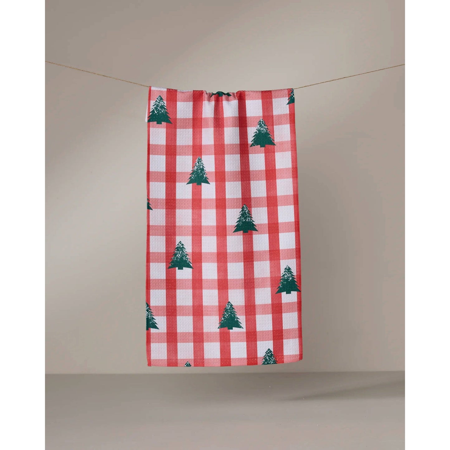 Christmas Pines Geometry Bar Towel