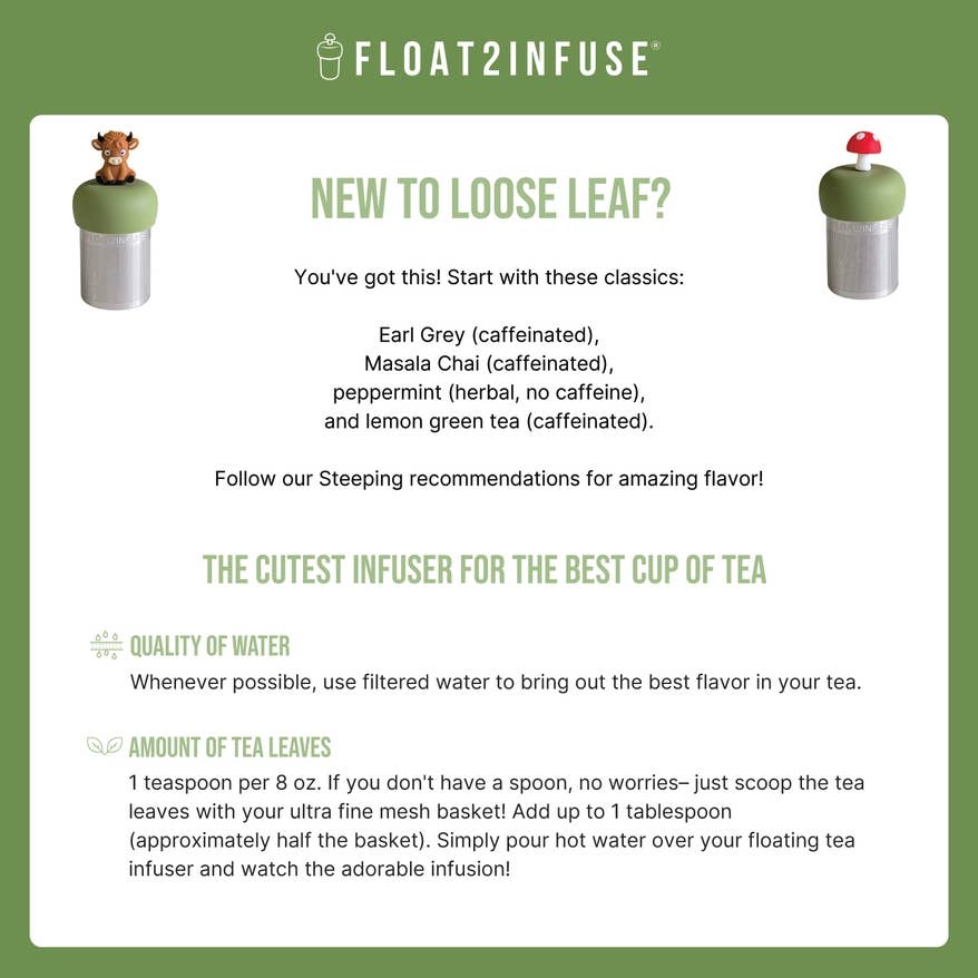 Floral Watering Can Floating Tea Infuser