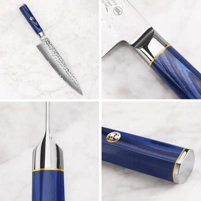 KITA SERIES 6pc HUA Block Set X-7 Damascus Steel