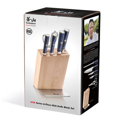 KITA SERIES 6pc HUA Block Set X-7 Damascus Steel