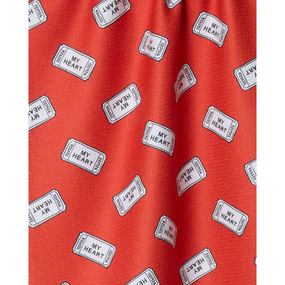 Heart Ticket Geometry Tea Towel