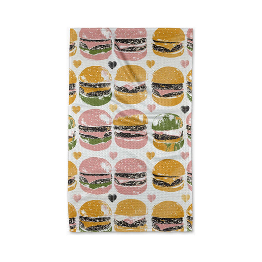 On The Grill Geometry Tea Towel