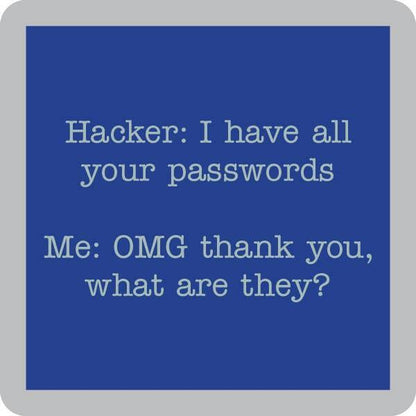 Hacker Coaster | Funny Party Gift | Home Bar Decor