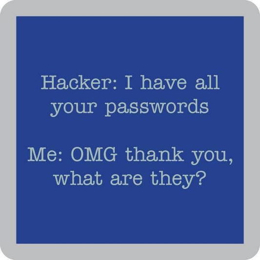 Hacker Coaster | Funny Party Gift | Home Bar Decor