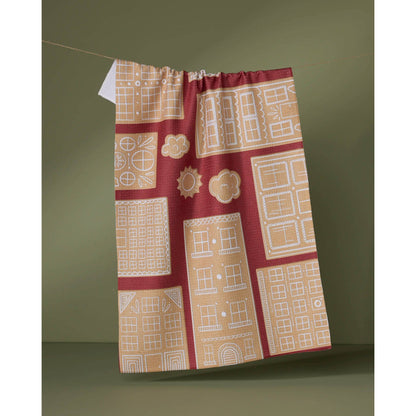 Gingerbread City Tea Towel