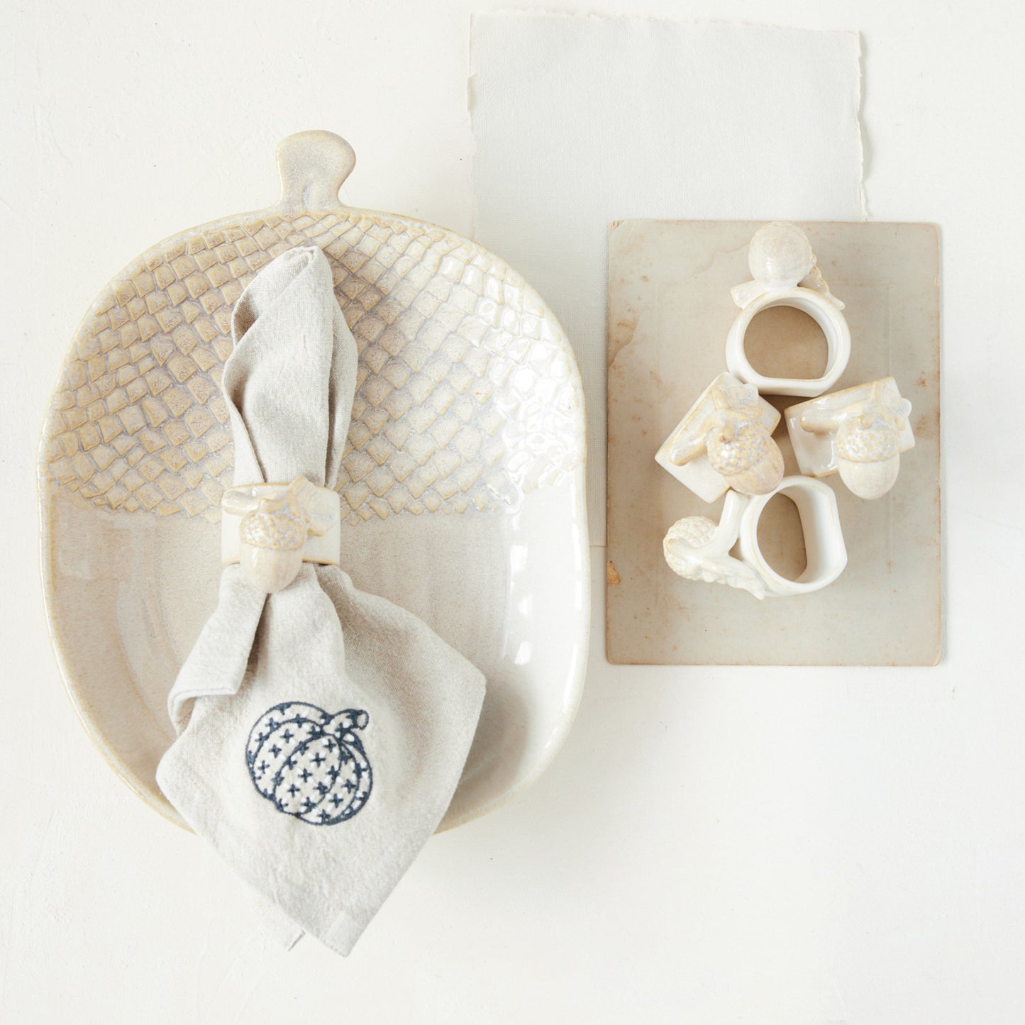 Acorn Stoneware Platter