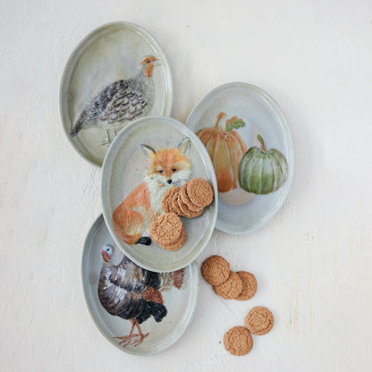 Woodland Harvest Stoneware Platter