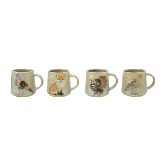 Wildlife Stoneware Mug, 16 oz