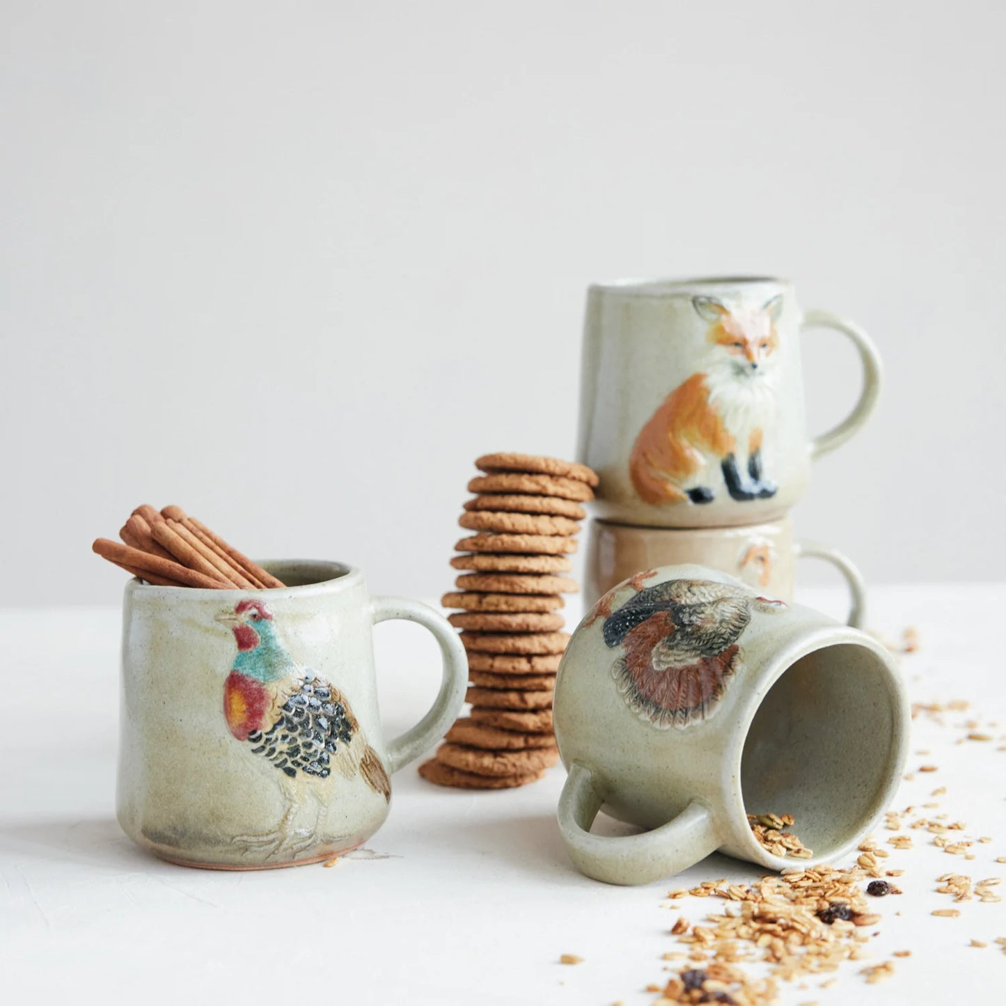 Wildlife Stoneware Mug, 16 oz