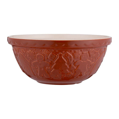 Mason Cash Seasonal Gingerbread Lane Size 12 Ginger Mixing Bowl (4.25 Qt)