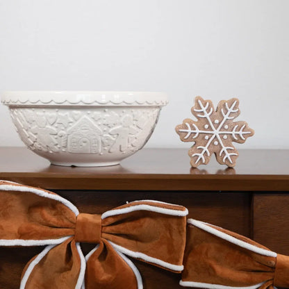 Mason Cash Seasonal Gingerbread Lane Size 18 Cream Mixing Bowl (2.85 Qt)