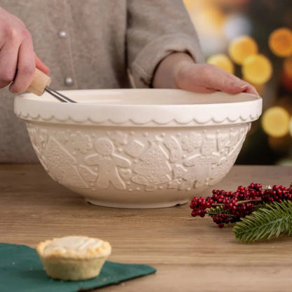 Mason Cash Seasonal Gingerbread Lane Size 18 Cream Mixing Bowl (2.85 Qt)