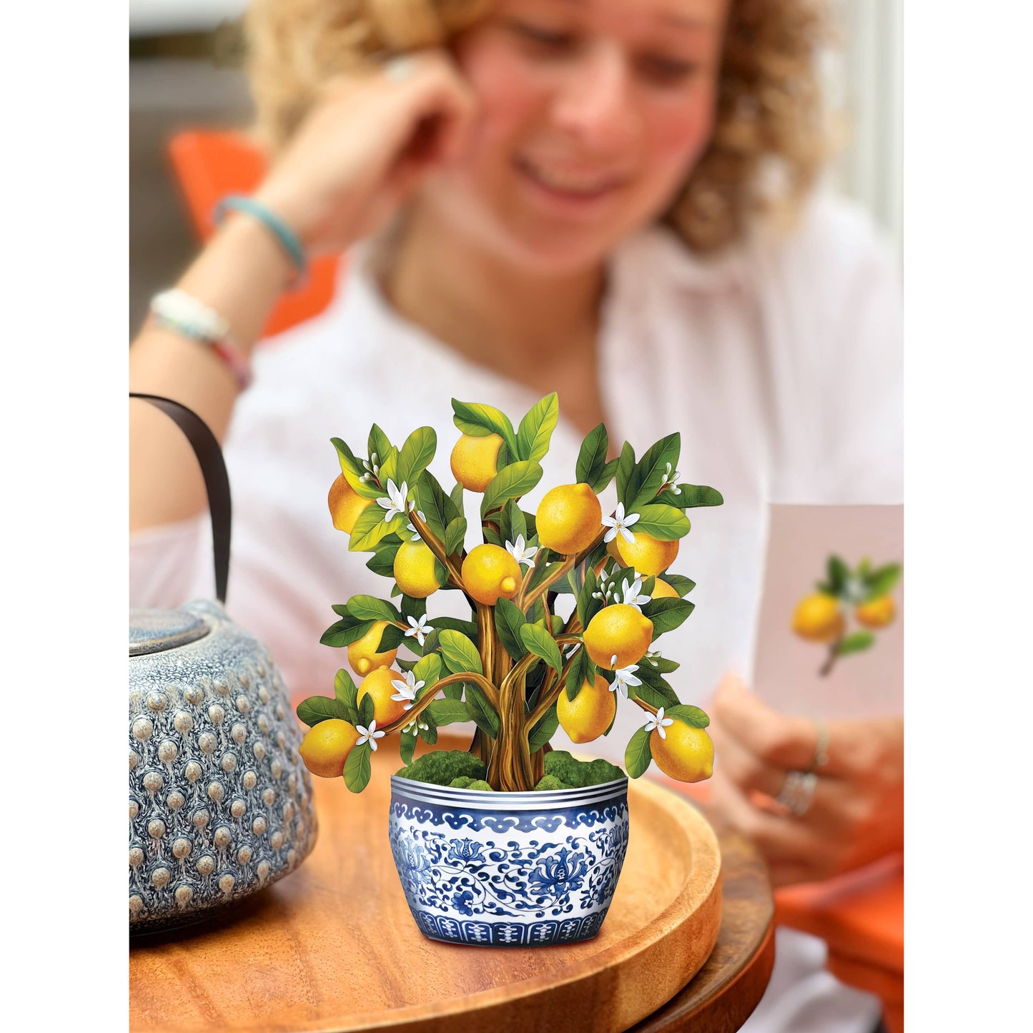 Mini Lemon Blossom Tree  Pop Up Greeting Cards