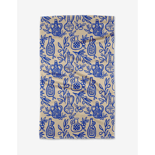 Mediterranean Pour Geometry Tea Towel