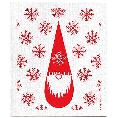 Swedish Dishcloth - Tomte - Red