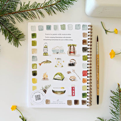 Camping Watercolor Workbook
