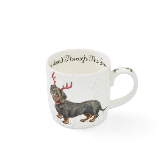 Wrendale Dachshund through the Snow Mug