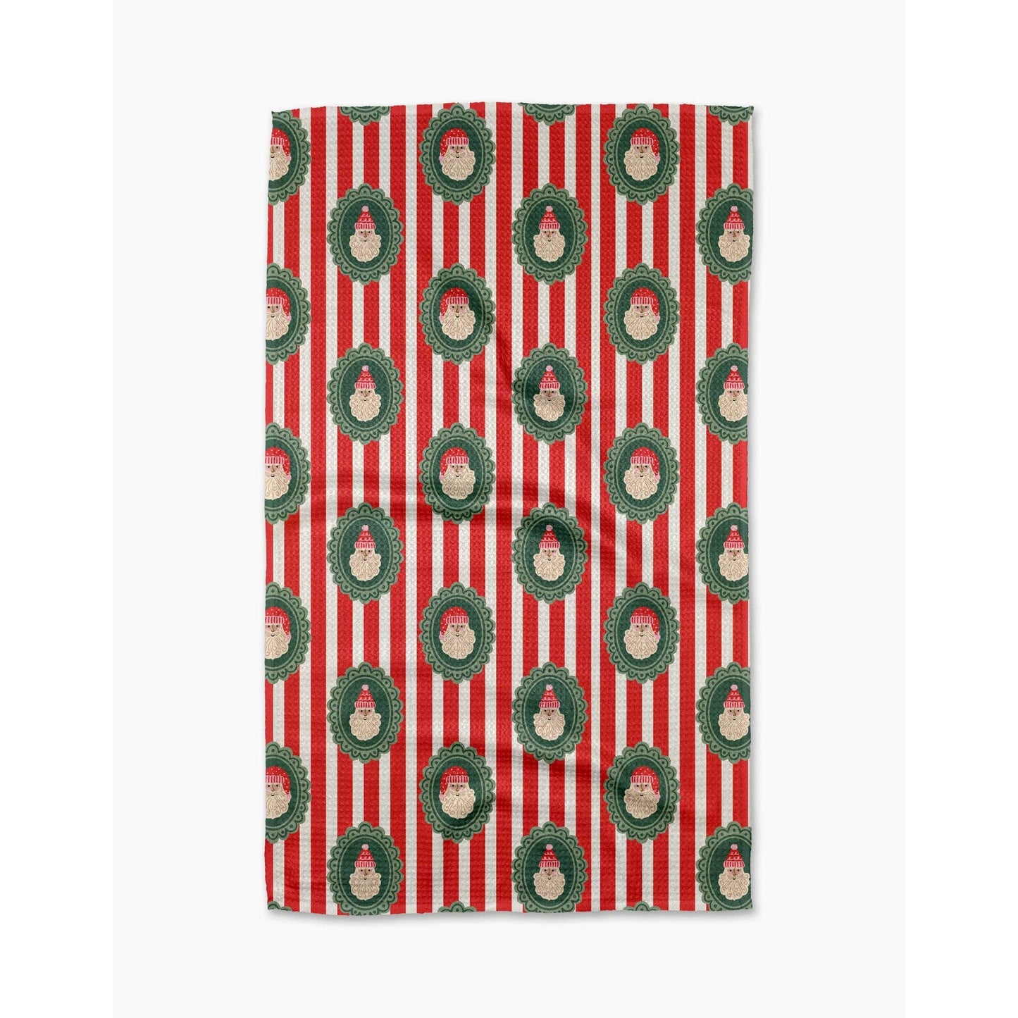 Striped Santa Tea Towel