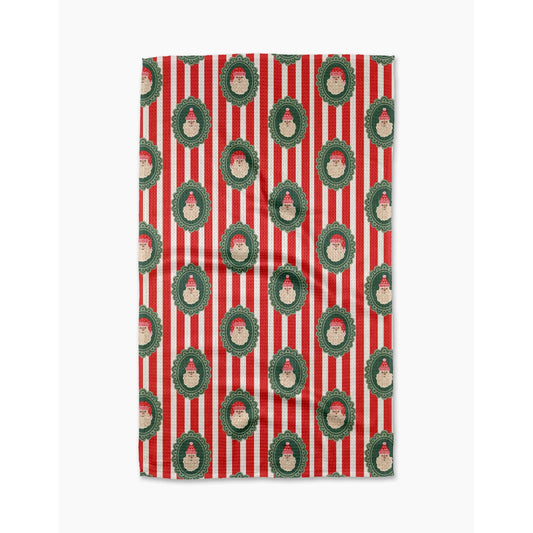 Striped Santa Tea Towel