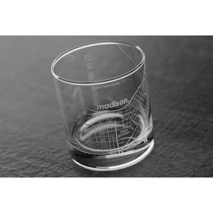 Tallahassee Florida State University College Town Etched Whiskey Rocks Glass - 11 oz