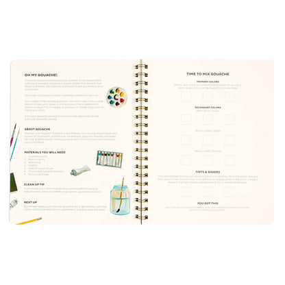 Feline Friends Cats Learn-To-Paint Gouache Paint Book