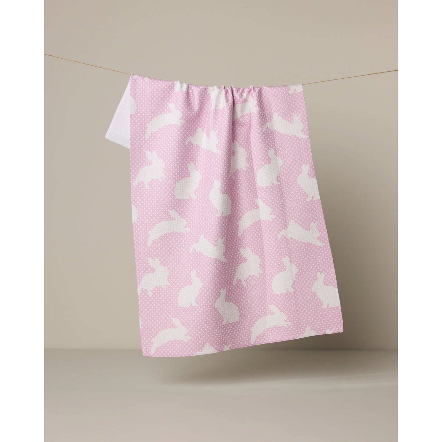 Sweet Bunny Geometry Tea Towel