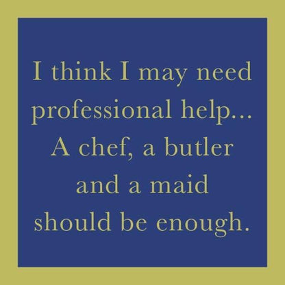 Professional Help Coaster | Funny Party Gift | Home Bar Decor