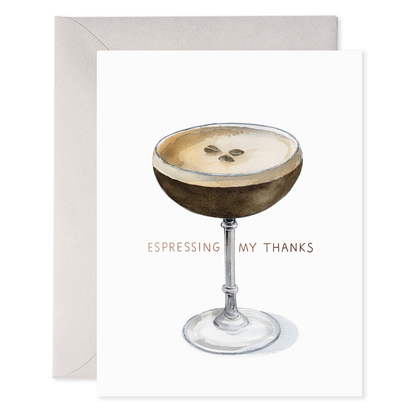 Espresso Thanks Greeting Card