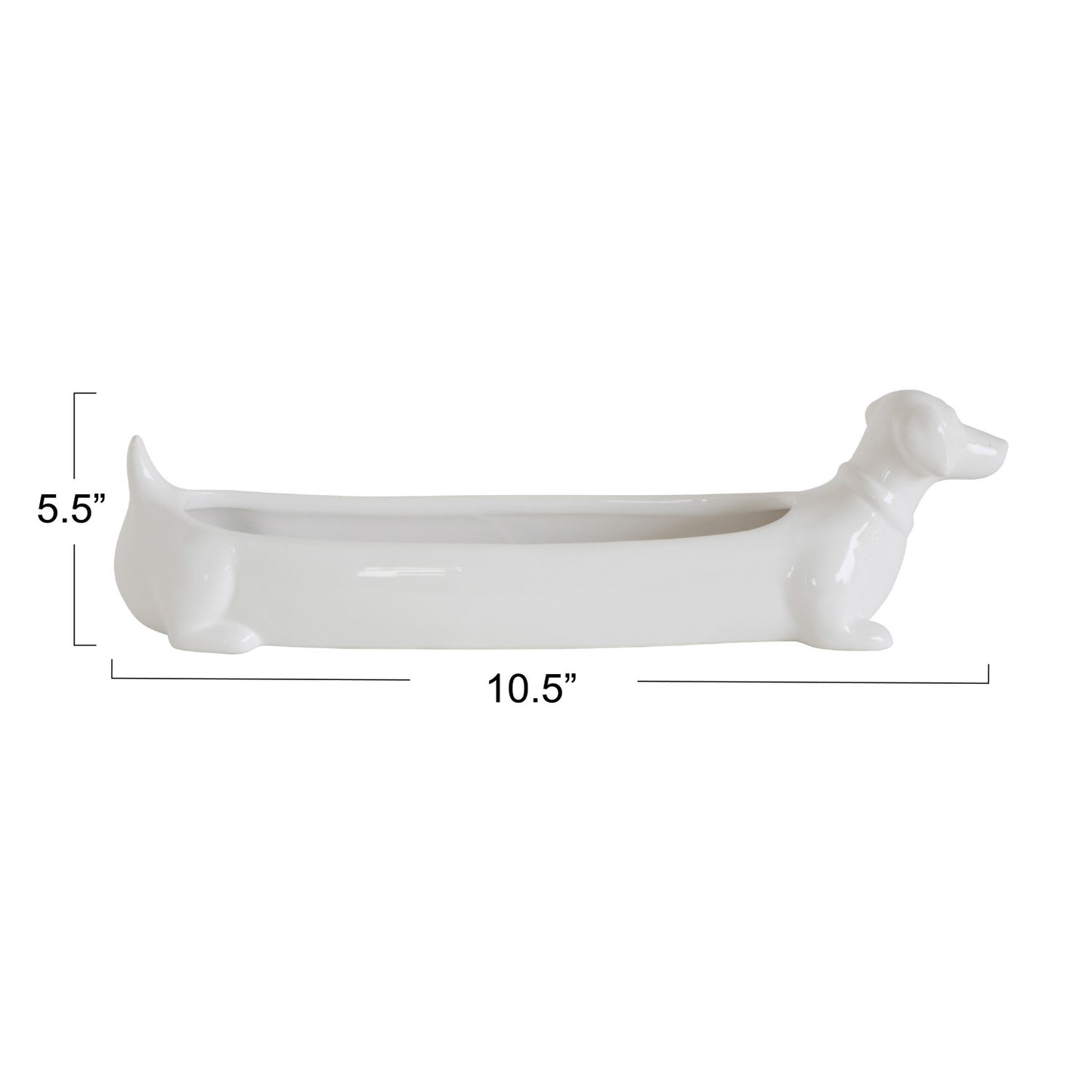 Ceramic Dachshund Cracker Dish