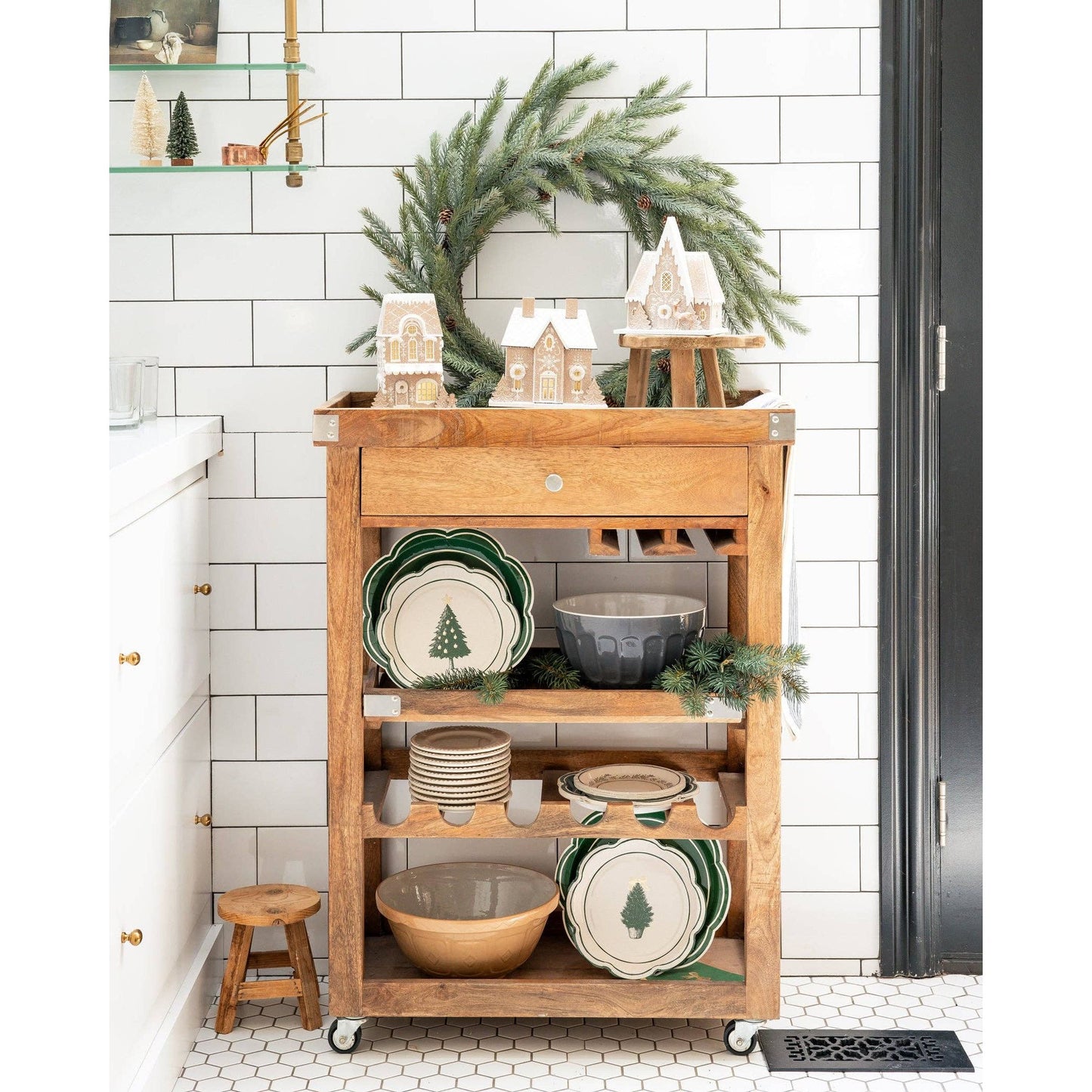 Christmas Lane Plates, Set of 9